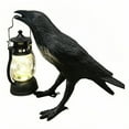 thumbnail image 3 of Crow Lamp Raven Light, Raven Table Lamps Crow Desk Lamp, Resin Bird Light Lamp with Bulb, Unique Black Raven Crow Decor Table Lamps Light for Bedside Bedroom Living, 3 of 8
