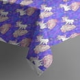 thumbnail image 3 of Purple Cartoon Unicorn Cloud Pattern Rectangle Tablecloth 60"x84",Waterproof Polyester Rectangle Table Cloth, Wipeable Spillproof Polyester Tablecloth for Dining, Camping, Indoor and Outdoor, 3 of 5