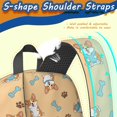 thumbnail image 5 of Corgi and Bone Peach Pattern 17" Waterproof Oxford School Backpacks for Teens, S-Shape Padded Straps, for School, Travel, Hiking, Camping, 5 of 5