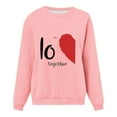 thumbnail image 4 of Baqcunre Valentine'S Day Shirts For Women 2024 Sweatshirt Cute Heart Shaped Printed Pullover Crewneck Shirt(Pink XS-6XL),Long Sleeve Shirts For Women Graphic Tees Womens Fashion Womens Tops, 4 of 4