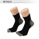 thumbnail image 3 of Calcetines de ciclismo Unique Bargains, de secado rápido, para exteriores, color gris y negro, tamaño M, neutros y universales, 1 par, combinación de colores, 3 of 6