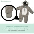 thumbnail image 3 of Cuddle Club One Piece Romper Hooded Fleece Onesie Jumper for Baby, Koala Gray 3-6 Mos, 3 of 6
