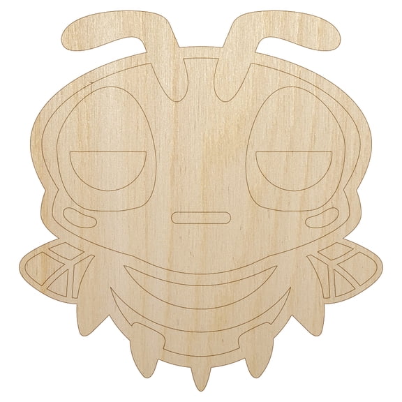 Cute Bee Shocked Wood Shape Unfinished Piece Cutout Craft DIY Projects - 4.70 Inch Size - 1/8 Inch Thick