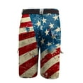thumbnail image 2 of Drmagiyhm Cyan 4th of July Mens Cargo Shorts Athletic Casual Wide legs Short Lightweight Stars and Stripes Tactical Short Pants Sport Men's Cargo Clothing with Pocket L, 2 of 4