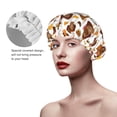 thumbnail image 2 of KLL Turkey And Thanksgiving3 Pattern Shower Cap & Bath Cap for Women,Reversible Oversized Waterproof Shower Caps for all Hair Lengths,Elastic Reusable Bathing Hair Cap, 2 of 6