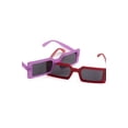 thumbnail image 3 of Ragstock Thick Frame Rectangle Frame Sunglasses, 3 of 4