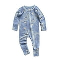 thumbnail image 2 of Emy Dola Viscose from Bamboo Baby Pajamas Boys Mittens Cuff 2 Way Zipper Soft Footless Sleeper Baby Boy One-Piece Romper, 2 of 9