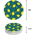 thumbnail image 1 of POGLIP Summer Fresh Fruits Lemon Blue Set of 8 Round Coaster for Drinks, Absorbent Ceramic Stone Coasters Cup Mat with Cork Base for Home Kitchen Room Coffee Table Bar Decor, 1 of 5