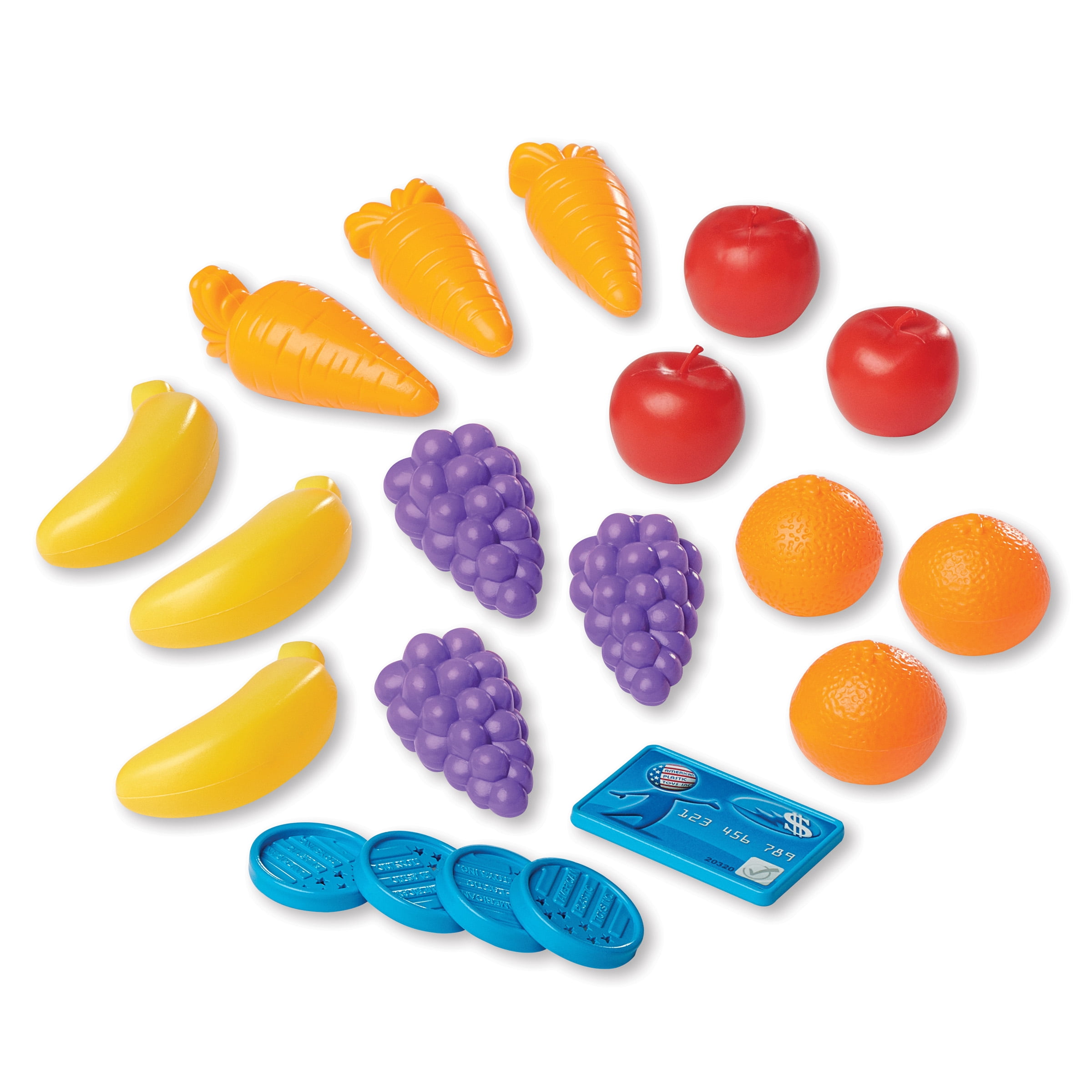 American Plastic Toys My Very Own Farmers Market Cart for Kids with 20 Accessories