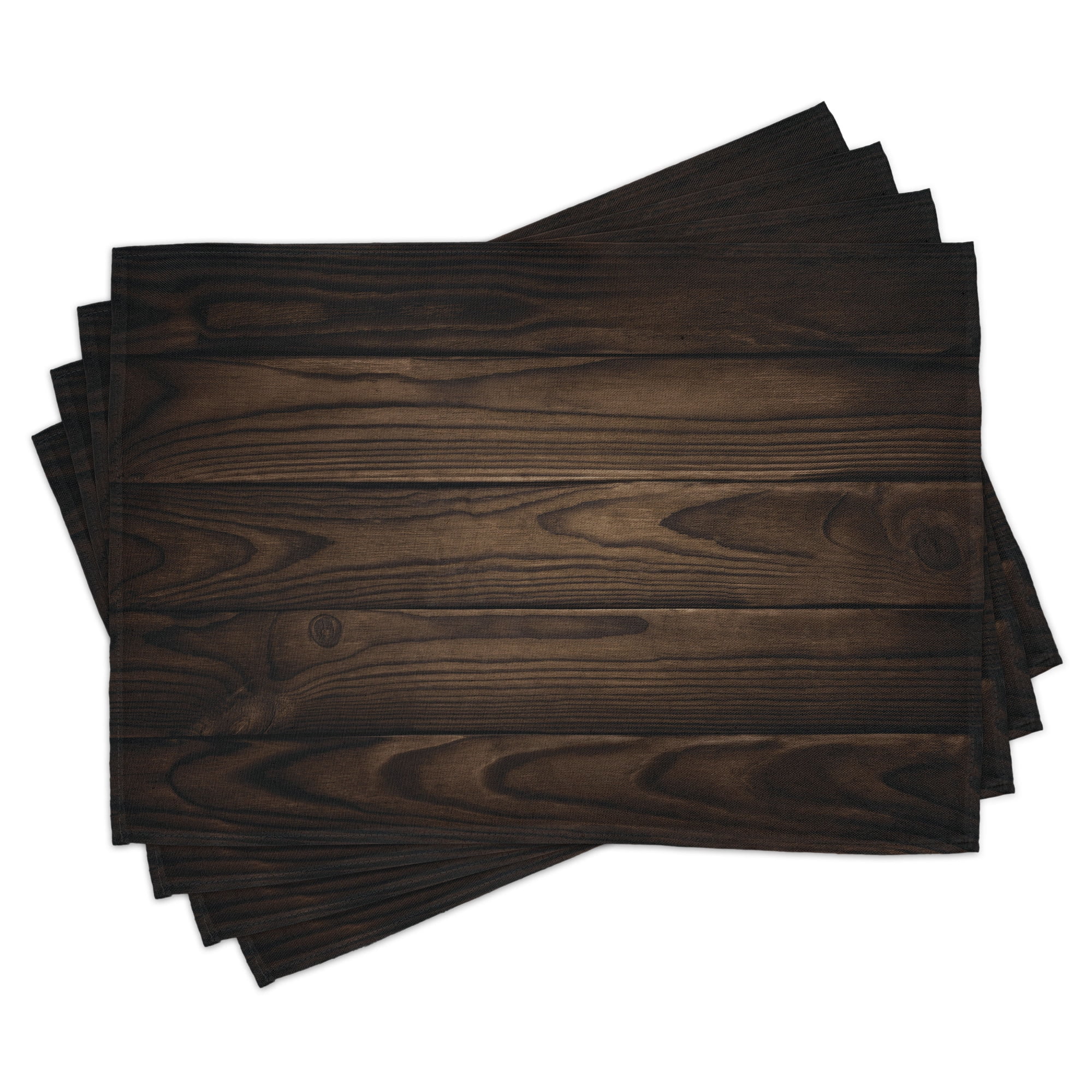 Chocolate Place Mats Set of 4, Vintage Rustic Illustration of Detailed