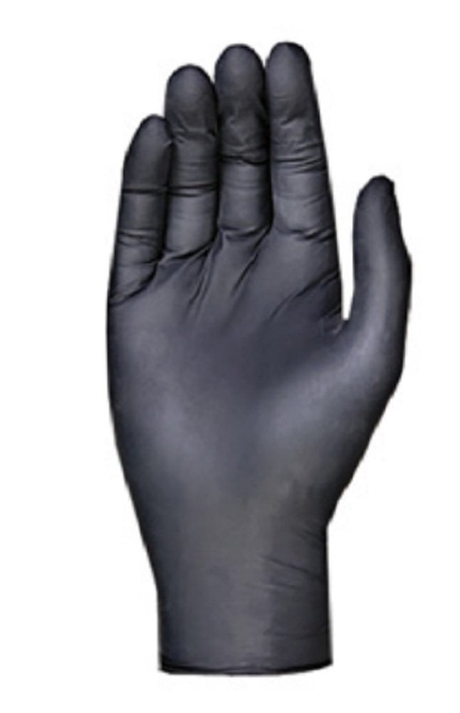 1000 Pack Black Barrier Nitrile Examination Gloves. XLarge Chemical Resistant Powder Free