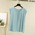 thumbnail image 7 of APEXFWDT Women's Modal Pajama Set Crew Neck Sleeveless Tank with Shorts Loose Casual Summer Loungewear Sleepwear,Light Blue, 7 of 7