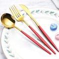 thumbnail image 4 of GHSDFBB Reusable Utensils Set with Case, Reusable Travel Flatware，Travel Silverware Set with Case ，Reusable Travel Flatware for Home Office School Camping, 4 of 7