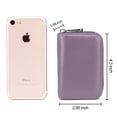 thumbnail image 3 of Women RFID Credit Card Holder Leather Credit Card Wallet Small Zipper Wallet with 14 Card Slot, 3 of 5