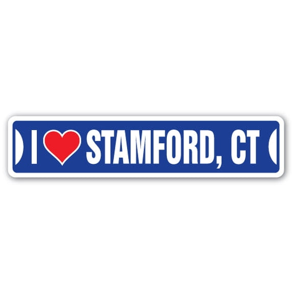 SignMission SSIL-Stamford Ct Street Sign - I Love Stamford, Connecticut