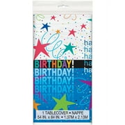 Plastic Cosmic Birthday Table Cover, 84" x 54"