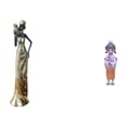 thumbnail image 1 of Figura de mujer africana,Estatua artesanal de una dama tribal africana,hecha a mano,para cafetería.,Figura femenina artesanal de resina africana,Muñeca Geisha Japonesa,Muñeca geisha con, 1 of 8