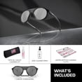 thumbnail image 3 of Oakley OO9440 Clifden Round Shaped Polarized Sunglasses for Men - Includes Official Eyewear Kit - Matte Black Frame with Prizm Black Lens, 3 of 6