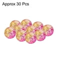 thumbnail image 3 of Uxcell 30Pcs Acrylic Beads 10mm Crackle Acrylic Beads Round Smooth Loose Beads for Jewelry Making, Red Gold, 3 of 5