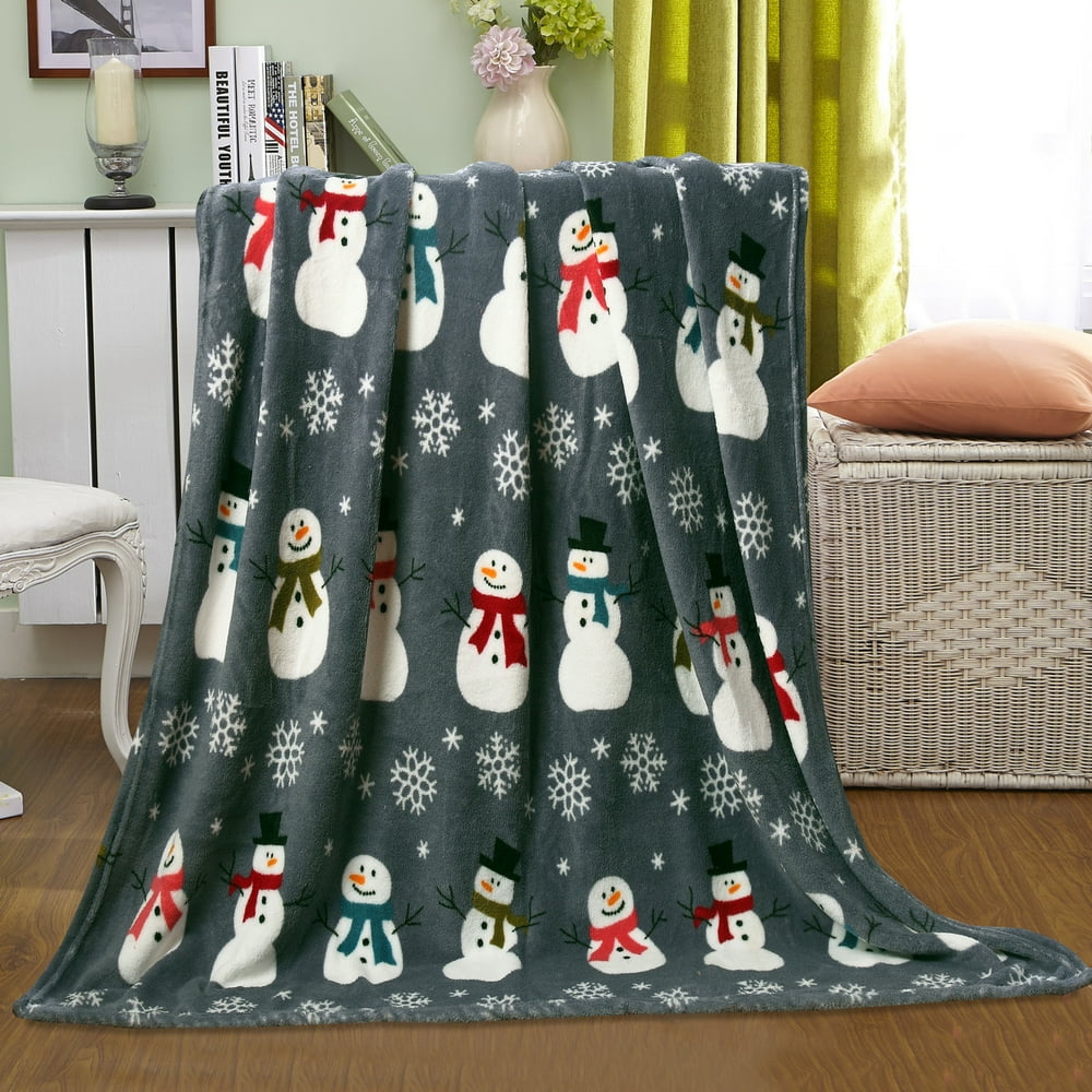 Holiday Christmas Throw Blanket, Soft & Plush, 50x60, Snowman Walmart
