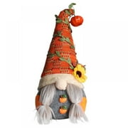 Thanksgiving Harvest Festival Fall Gnomes, Pumpkin Faceless Man Rudolph Doll For Table Decoration Doll