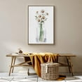 thumbnail image 3 of wall26 Framed Canvas Wall Art A Bouquet of White Daisies Flower in a Glass Botanical Plants Watercolor Abstract Modern Relax/Calm Pastel for Living Room, Bedroom, Office - 24x36 inches, 3 of 4