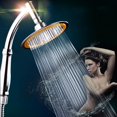 thumbnail image 1 of Cabezal de ducha de mano brillar para baño con rociador de lluvia grande y redondo ajustable de 360 grados 6 pulgadas, 1 of 5