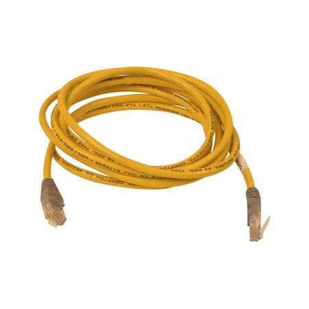 UPC: 0722868283370 | Belkin A3X126-25-YLW-M 25 ft. Cat 5E (Crossover) Yellow Network Cable