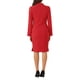 thumbnail image 3 of Conjuntos de falda para mujer INSPIRE CHIC, traje sin cuello, blazer y faldas lápiz, 2 piezas, atuendos elegantes, XS, rojo, 3 of 6
