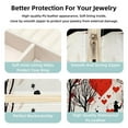 thumbnail image 3 of Valentine's Day Travel Portable Square Jewelry Box Organizing Rings Earrings Necklaces Bracelets for Girls Women, 3 of 6