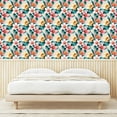 thumbnail image 3 of Ambesonne Tropical Peel & Stick Wallpaper for Home, Flowers Exotic Nature Plot, 13"x100", Pale Pink and Cadet Blue, 3 of 5