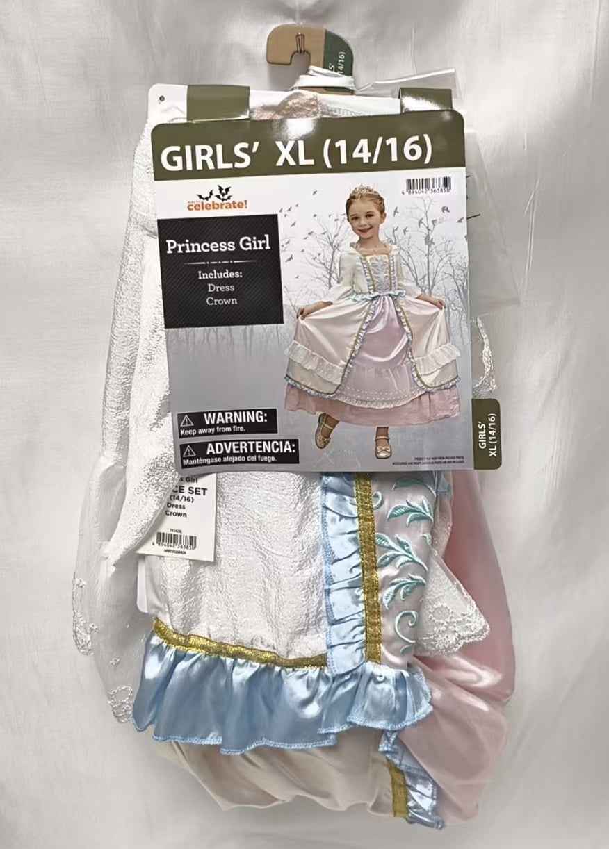 Princess Dress, Halloween Costume for Children, Girls' Size XL (14), by Way to Celebrate