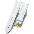 thumbnail image 1 of Genuine Leather Replacement Watch Band Multicolor Waterproof for Men Women, G-White (14mm), 1 of 5