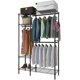 thumbnail image 2 of Organizador de Metal para Ropa Armario, Perchero de Pie, Closet Organizador de Ropa Multifunción, Estante de Ro pa para Balcón, Dormitorio y Lavandería (114x42x195CM), 2 of 4