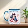 thumbnail image 4 of Democratic Australian Shepherd Making Woof Count Election 2024 11oz Accent Two-tone Mug Aussie Dog Lover Gifts Coffee Tea Cup - 01001, 4 of 5