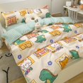 thumbnail image 1 of Korean Style Cartoon Cloud Bedding Set Pink Floral Princess Bed Sheet Set Pillowcase Girls Summer Autumn Soft Duvet Cover Set, 1 of 7