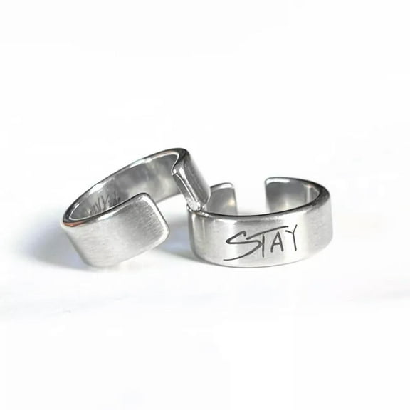 GKNET Letter Stray Concert Ring Open Ring For Women Men Fashion Simple Ring WY4