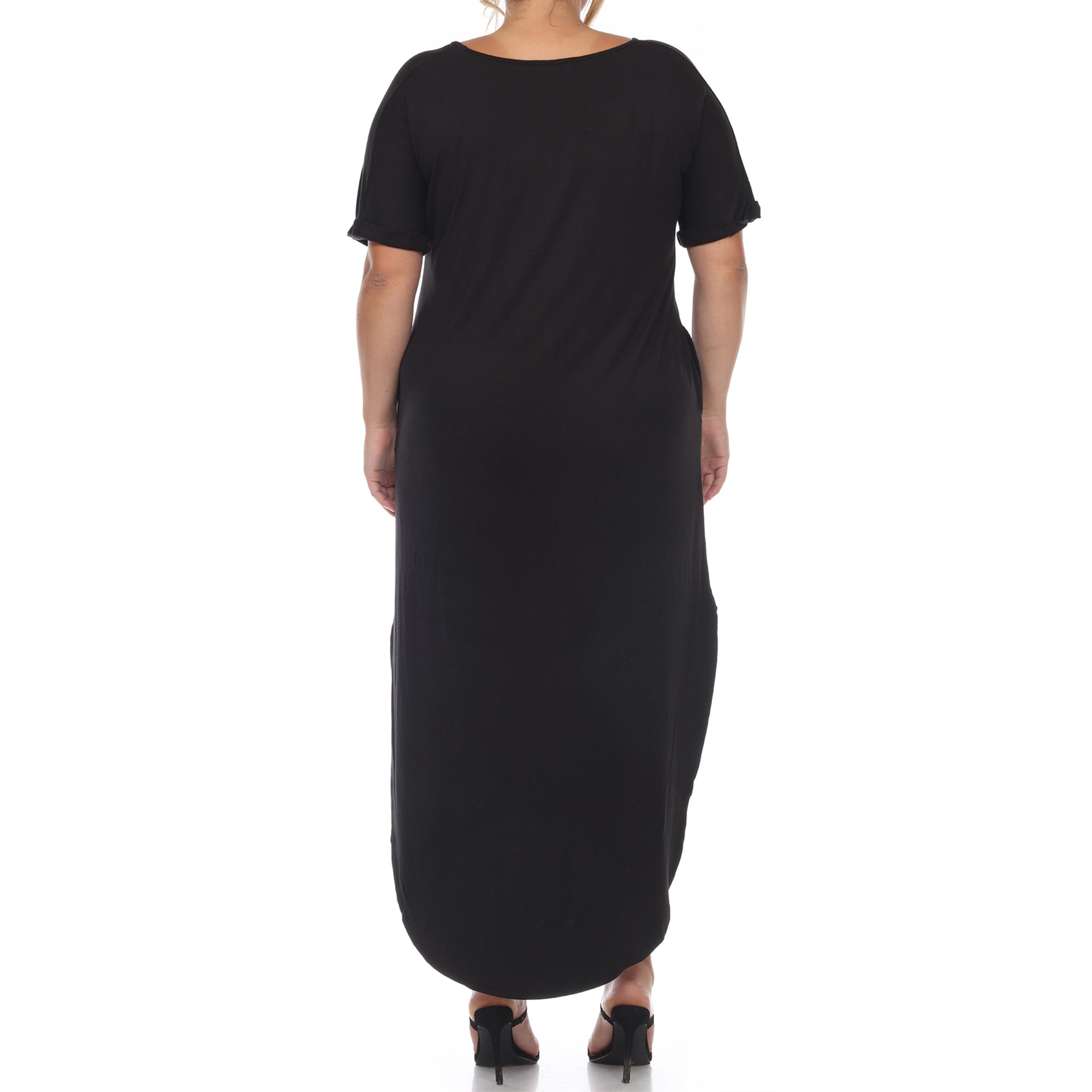 White Mark Short Sleeve Maxi Dress, Women's Plus