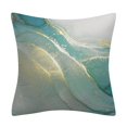 thumbnail image 2 of Juego de 4 fundas de almohada de color verde azulado y gris dorado, 2 of 5