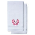 thumbnail image 1 of Monogrammed Hand Towels for Bathroom Kitchen Makeup | Personalized Gift for Wedding-Bridal | Roman Font Custom Luxury Turkish Towel | Spa Collection, Oversized, 16 X 30 Inch, Set of 2, 1 of 3