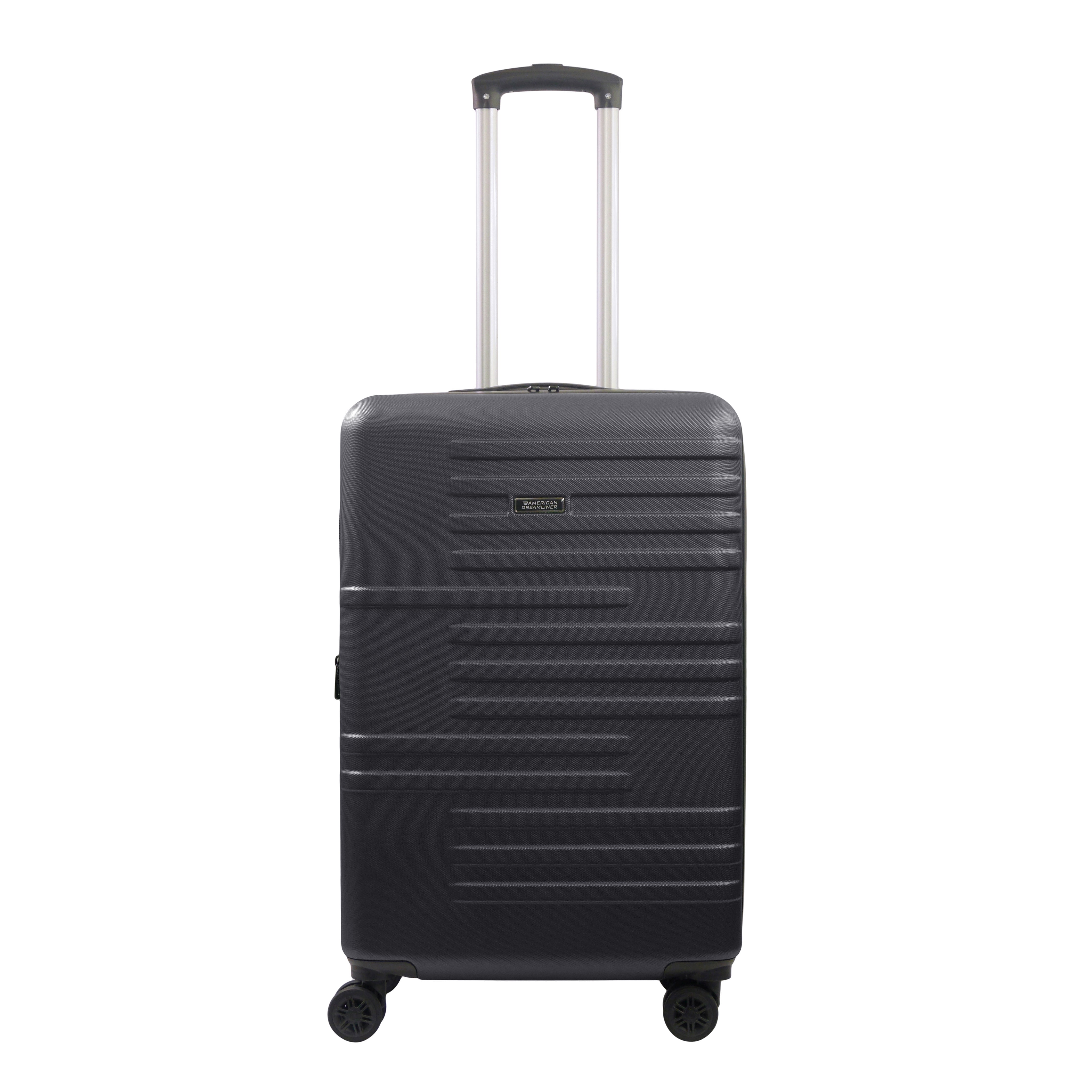American Dreamliner 26.5 Inch Rolling Luggage, Hardshell Suitcase with Spinner Wheels, Black