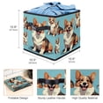 thumbnail image 3 of Corgi Foldable Clothes Storage Box with Handle, 10.8"x10.5"x10.6", Large Capacity Storage Bin Basket, 3 of 6