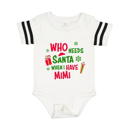 

Inktastic Who Needs Santa when I Have MiMi Gift Baby Boy or Baby Girl Bodysuit
