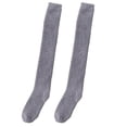 thumbnail image 2 of Naierhg Thermal socks 1 Pair Japanese Style Thickened Coral Fleece Solid Color Thigh Stockings Autumn Winter Women Warm Over Knee Socks Grey, 2 of 8