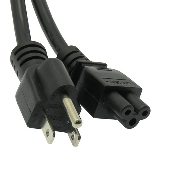 3ft (Feet) Notebook Power Cord, NEMA 1-15P to C5, 10A 125V, 18AWG Laptop Replacement Cord, Laptop Charger Cord, UL Listed, 2 Pack