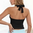 thumbnail image 5 of DHFJKG Women Crop Top Slim Fit Solid Color Camisole 2026 Summer Nightclub Going Out Sexy Halter Deep V Neck Y2K Clothes Trendy Tops, 5 of 9