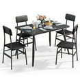 thumbnail image 3 of Aiho 5-Piece Kitchen Dining Table Set for 4 for Dining Room, Black, 3 of 9