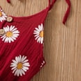 thumbnail image 4 of DPTALR Summer Baby Girls Clothes Infant Belt Little Daisy Print Refresh Sling Jumpsuit, 4 of 9