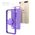 thumbnail image 6 of Compatible for Apple iPod Touch 6 Case, iPod Touch 5 Case, SOGA Cute Girl/Women Rhinestone Bumper Sparkling Glitter Bling Diamond Phone Cover with Magnetic Ring Stand - Purple, 6 of 6