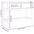 thumbnail image 4 of vidaXL Console Table FLORO White 89.5x36.5x73 cm Solid Wood Pine, 4 of 5
